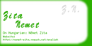 zita nemet business card