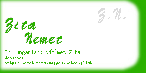 zita nemet business card